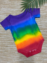 Rainbow Tie Dye Bodysuit One Piece Purple Top  Baby Size 00-0-1