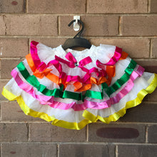 Layered White Fairy Tutu Skirt with Ribbon Trim 3-4 year old