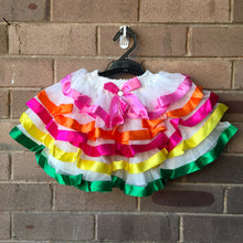 Layered White Fairy Tutu Skirt with Ribbon Trim 3-4 year old
