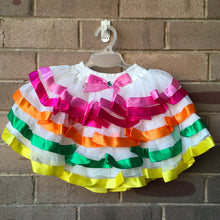 Layered White Fairy Tutu Skirt with Ribbon Trim, 4-5 years