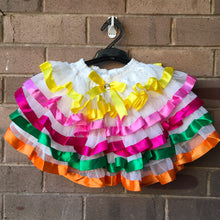 Layered White Fairy Tutu Skirt with Ribbon Trim, 4-5 years