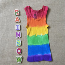 Tie Dye Singlets Rainbow Red Top size 00-6 years
