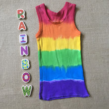 Tie Dye Singlets Rainbow Red Top size 00-6 years