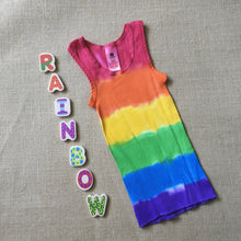 Tie Dye Singlets Rainbow Red Top size 00-6 years