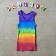 Tie Dyed Singlets Rainbow Purple Top