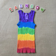 Tie Dyed Singlets Rainbow Purple Top
