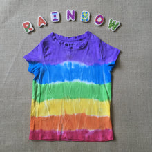 Tie Dyed T-Shirt Rainbow Purple Top