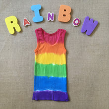 Tie Dye Singlets Rainbow Red Top size 00-6 years