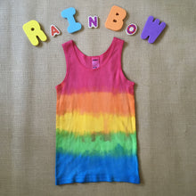 Tie Dye Singlets Rainbow Red Top size 00-6 years