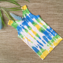 Tie Dyed Singlet Blue/Green/Yellow/White size 00-8 years