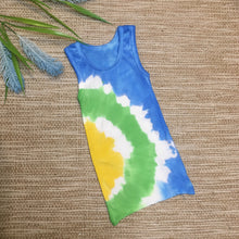 Tie Dyed Baby Singlet Blue/Green/Yellow