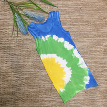 Tie Dyed Baby Singlet Blue/Green/Yellow