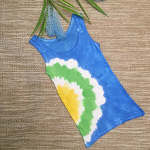 Tie Dyed Baby Singlet Blue/Green/Yellow