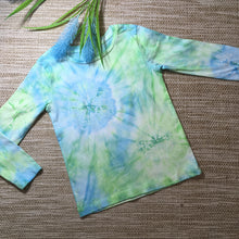 Tie Dye T-Shirt long Sleeves Blue/Green sizes 2-8