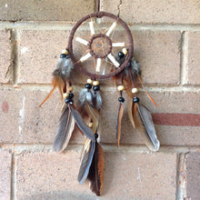 Dreamcatcher boho vintage bones and feathers 9cm