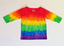 Tie Dyed T-Shirt Long Sleeve Rainbow Red Top
