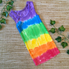 Tie Dyed Singlets Rainbow Purple Top