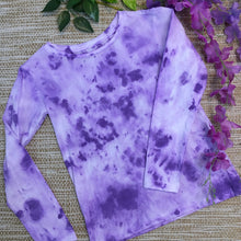 Tie Dye T-Shirt long Sleeves Purple Splash